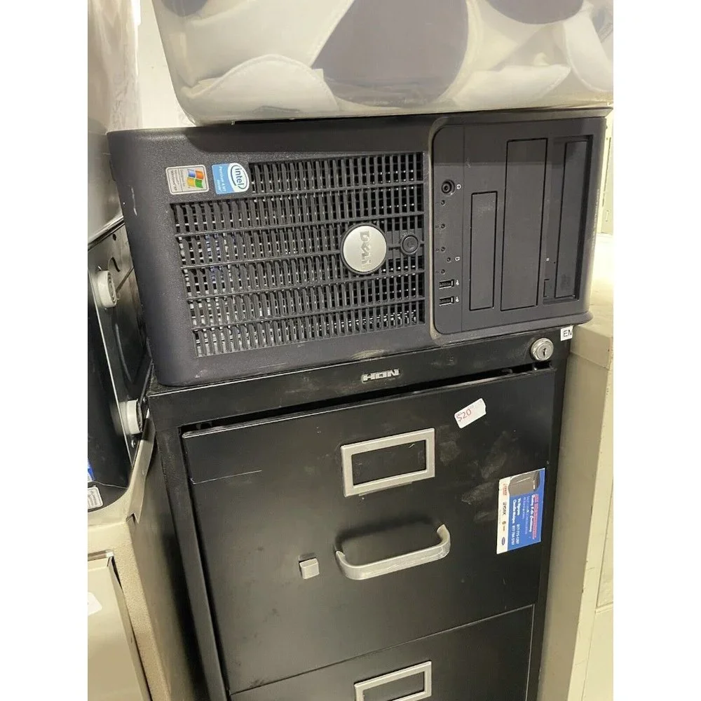 Lot 13 Dell Desktop Computers, 1 Server, 1 Canon Printer, 2 Monitors, 3 Keyboard